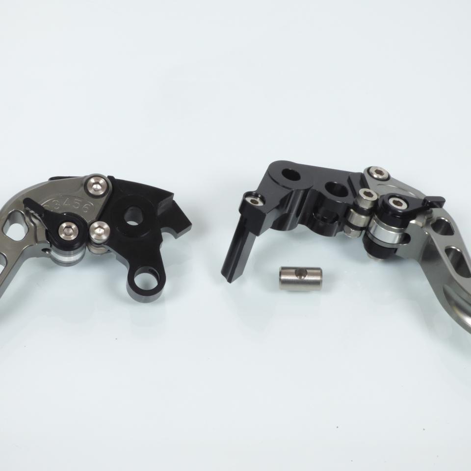 Levier frein droit gauche pour moto Honda 1000 Cbr Rr 2004 à 2007 coloris titane/noir