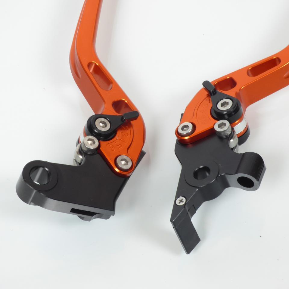Levier frein droit gauche pour moto Yamaha 600 FZ6 fazer 2004 à 2010 orange/noir
