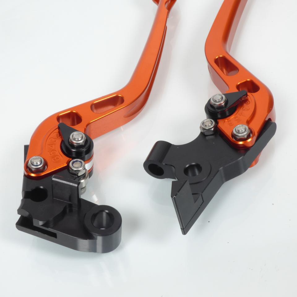 Levier frein droit gauche pour moto Yamaha 600 FZ6 fazer 2004 à 2010 orange/noir