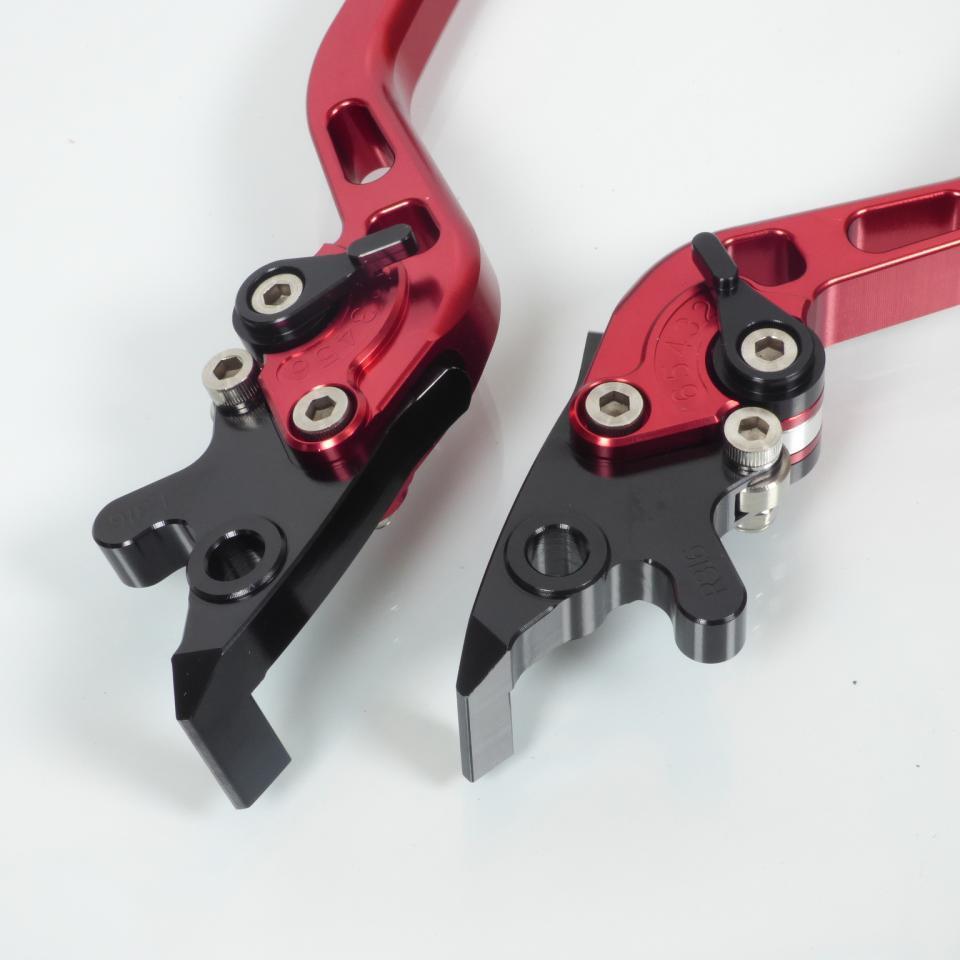 Levier frein droit gauche pour scooter Yamaha 125 X-Max 2006 à 2017 rouge/noir