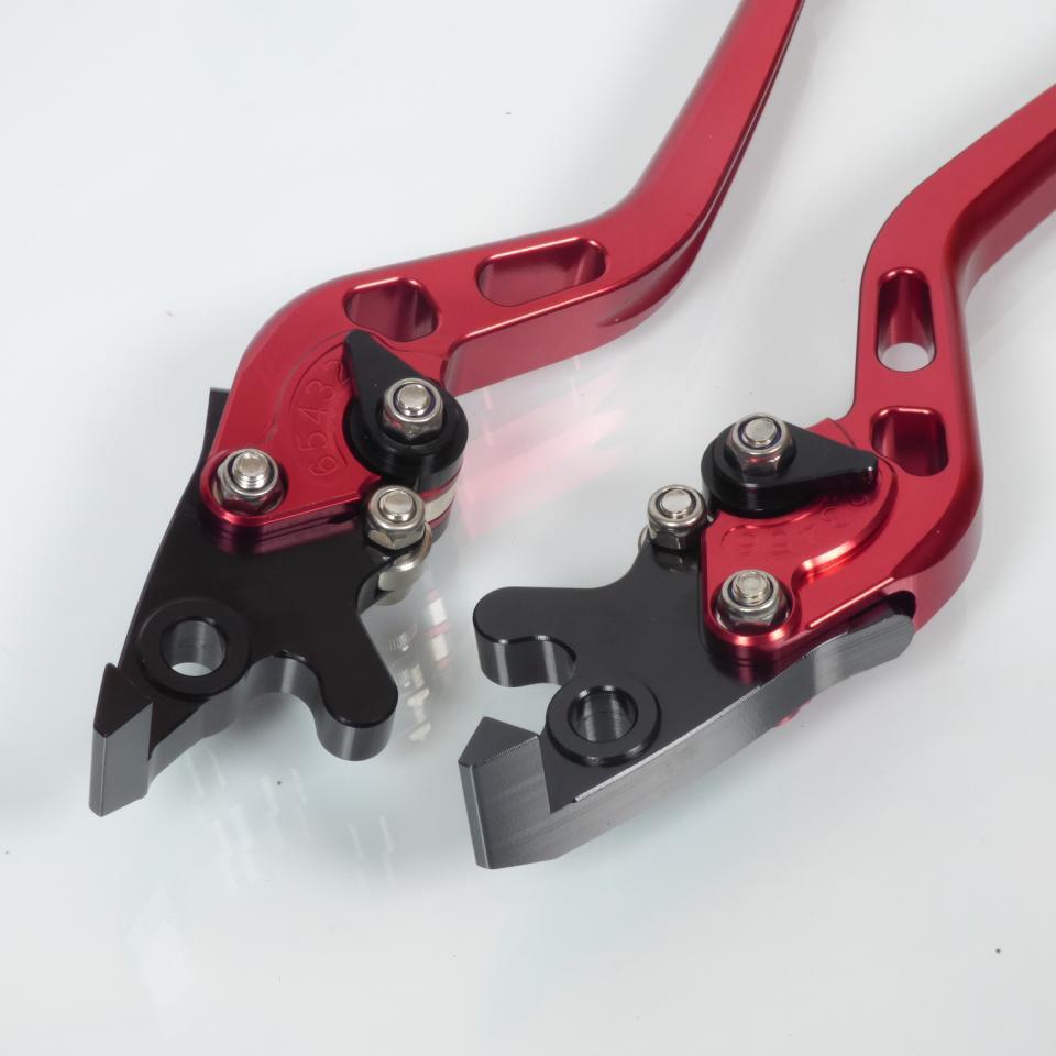 Levier frein droit gauche pour scooter Yamaha 125 X-Max 2006 à 2017 rouge/noir
