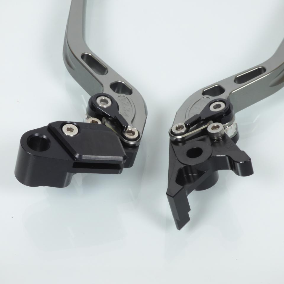 Levier frein droit gauche pour moto Kawasaki 650 Er6-F 2006-2008 coloris titane/noir