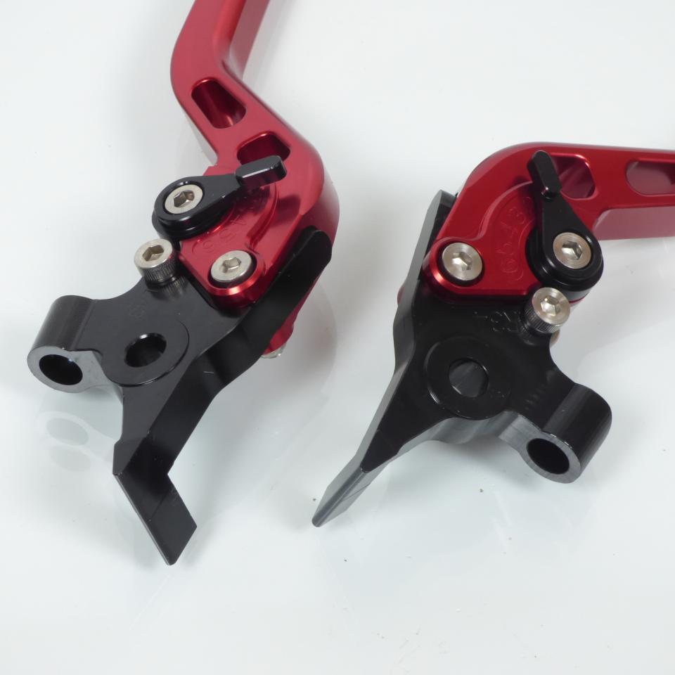 Levier frein droit gauche pour scooter Yamaha 500 Xp T-Max 2008 à 2011 rouge/noir