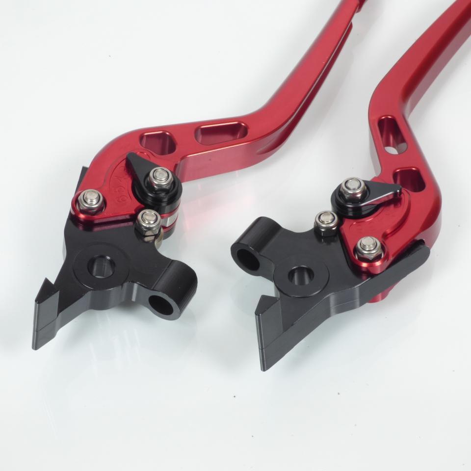 Levier frein droit gauche pour scooter Yamaha 500 Xp T-Max 2008 à 2011 rouge/noir