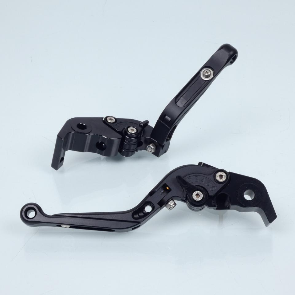 Levier frein droit Sifam pour Moto Ducati 1100 Hypermotard S 2008 à 2009 alu CNC noir / paire Neuf