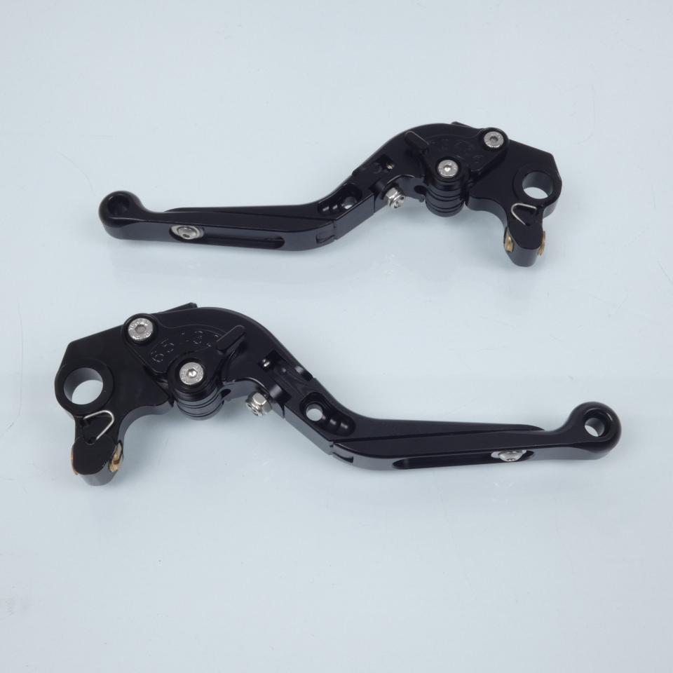 Levier frein droit Myra pour Moto Ducati 750 Monster Ie 2000 à 2002 alu noir CNC / paire Neuf