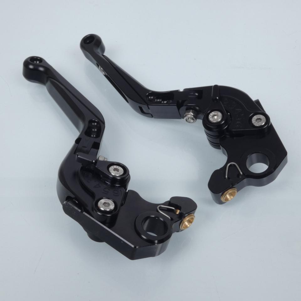 Levier frein droit Myra pour Moto Ducati 900 Supersport Ss 1991 à 1997 alu noir CNC / paire Neuf