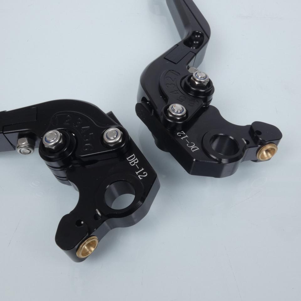 Levier frein droit Myra pour Moto Ducati 900 Supersport Ss 1991 à 1997 alu noir CNC / paire Neuf