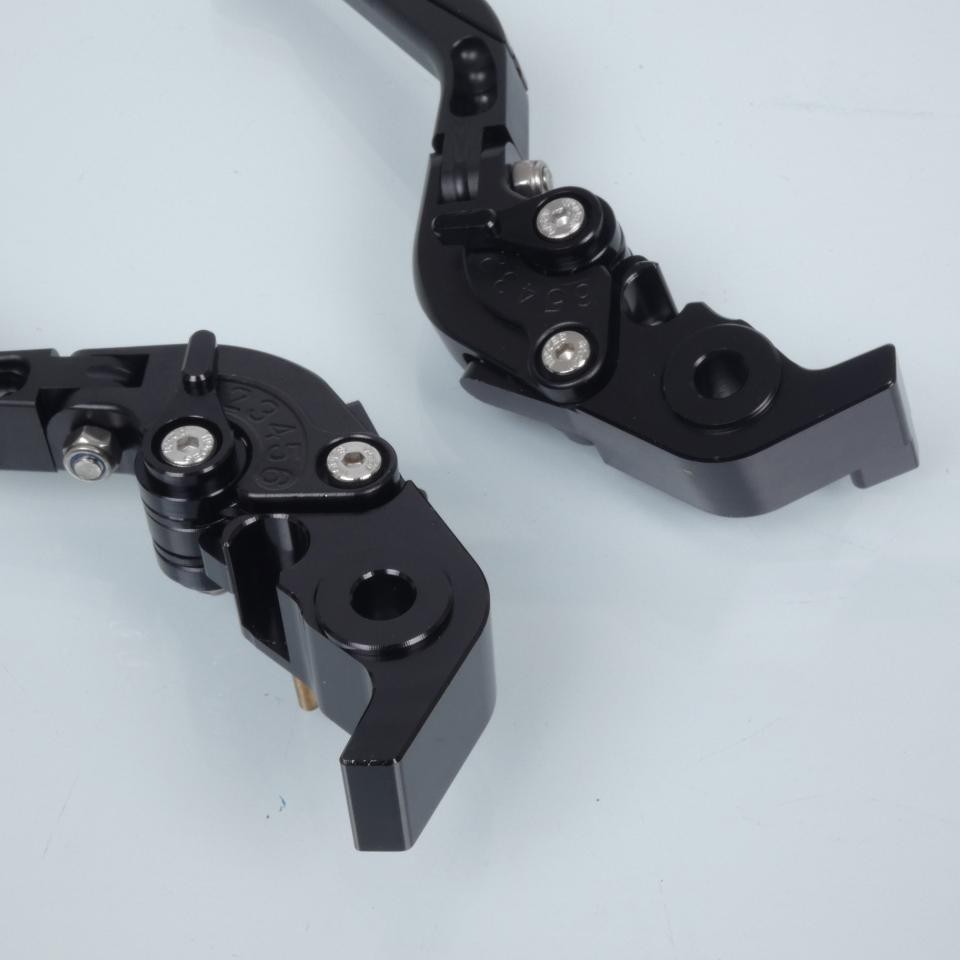 Levier frein droit Myra pour Moto MV Agusta 1000 F4 RR Corsa Corta 2011 à 2012 alu CNC noir repliable / paire Neuf
