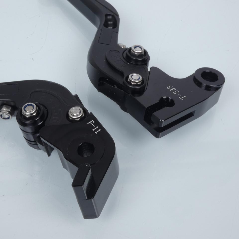 Levier Sifam pour moto Triumph 675 Daytona R 2011 à 2016 alu CNC noir paire Neuf
