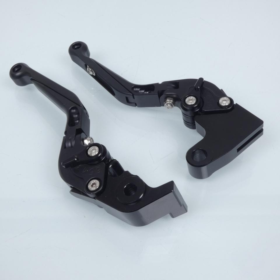 Levier Sifam pour moto Triumph 675 Daytona R 2011 à 2016 alu CNC noir paire Neuf