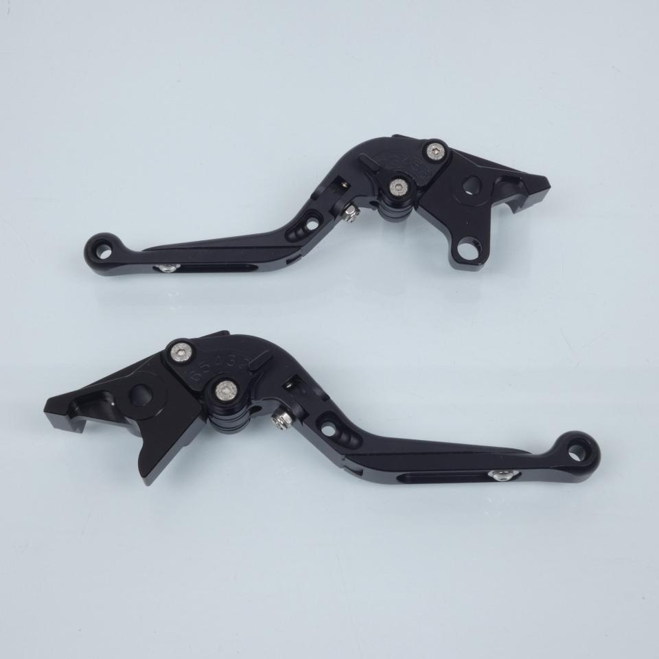 Levier frein droit Myra pour Moto Yamaha 1300 Fjr Abs 2003 alu CNC noir / paire Neuf