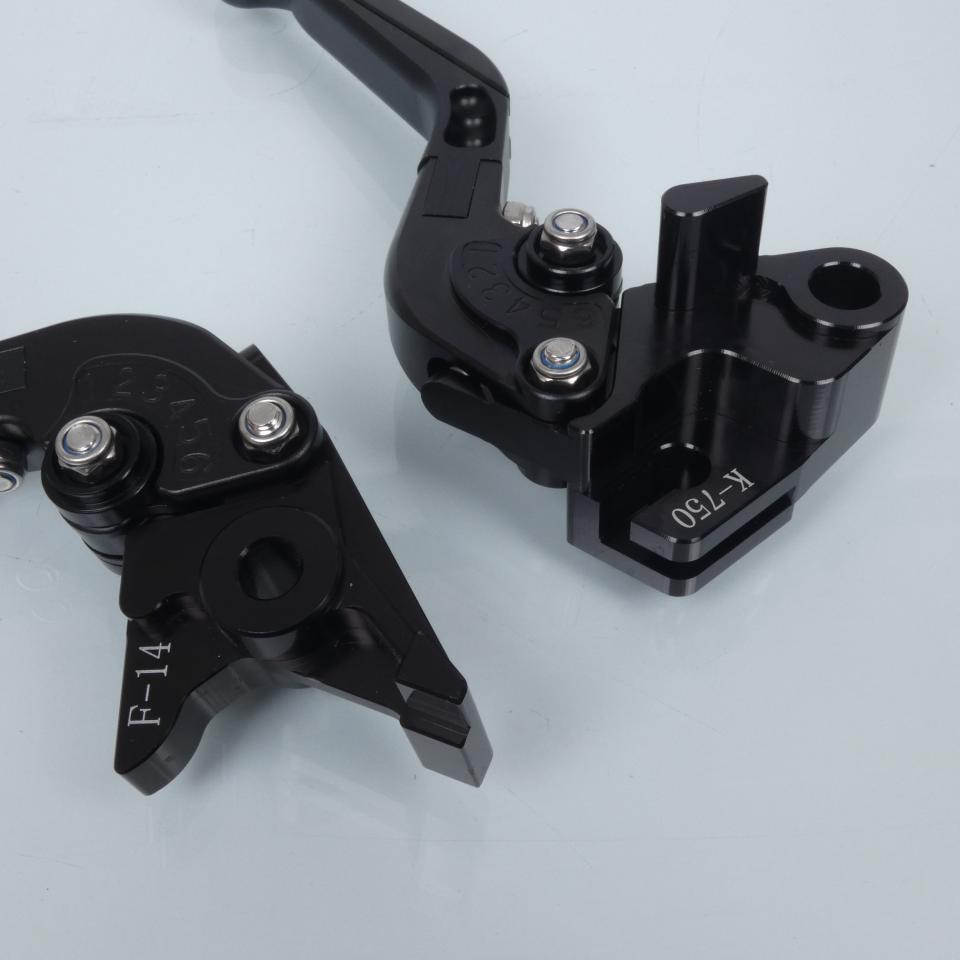 Levier Myra pour moto Kawasaki 400 ZXR 1989 à 2002 alu CNC noir / paire Neuf
