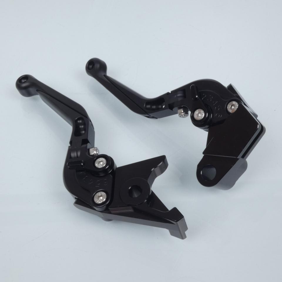 Levier Myra pour moto Kawasaki 400 ZXR 1989 à 2002 alu CNC noir / paire Neuf