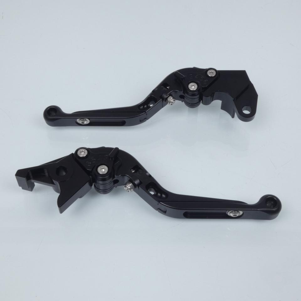 Levier frein droit Myra pour Moto Suzuki 600 GSR 2006 à 2012 alu CNC noir / paire Neuf