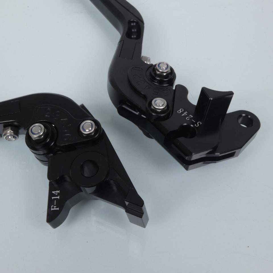 Levier Myra pour moto Suzuki 750 Gsx-R 1996 à 2003 alu CNC noir / paire Neuf