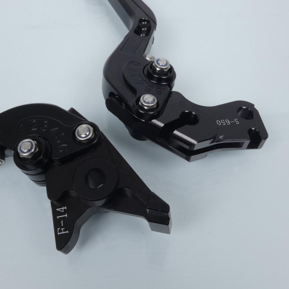 Levier Myra pour moto Suzuki 650 DL V-strom 2004 à 2010 alu CNC noir paire Neuf