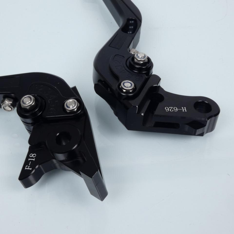 Levier frein droit Myra pour Moto Honda 600 Cb F Hornet 1998 à 2006 alu CNC noir / paire Neuf