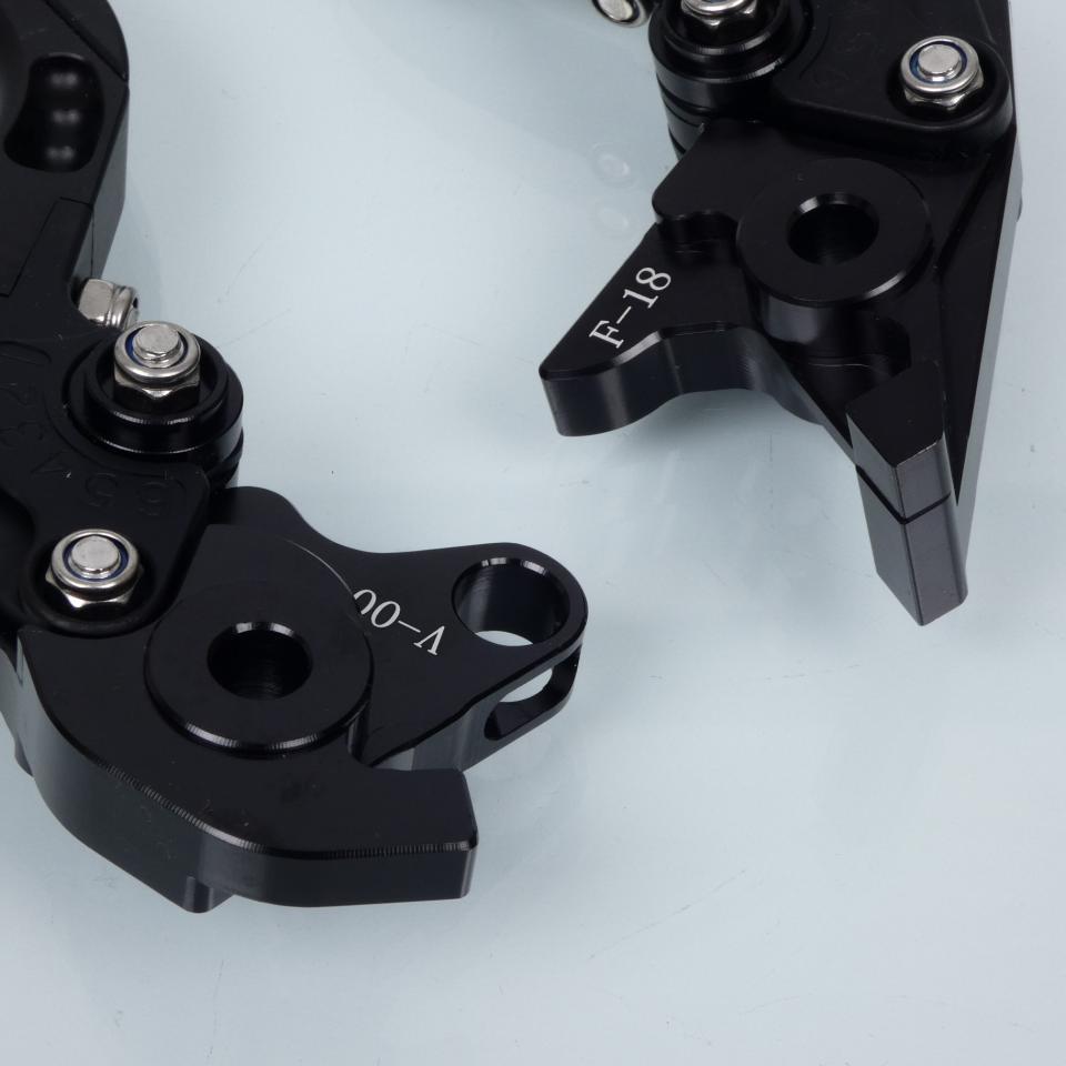 Levier frein droit Sifam pour Moto Honda 750 Vf S Sabre 1982 à 1986 alu CNC noir / paire Neuf