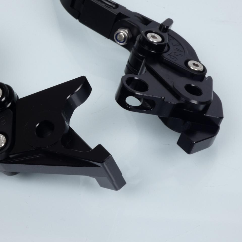 Levier frein droit Sifam pour Moto Honda 750 Vf S Sabre 1982 à 1986 alu CNC noir / paire Neuf