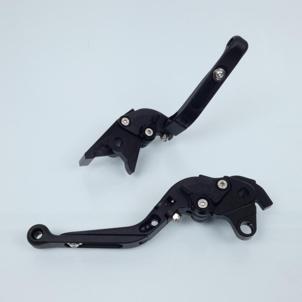Levier frein droit Sifam pour Moto Honda 750 Vf S Sabre 1982 à 1986 alu CNC noir / paire Neuf
