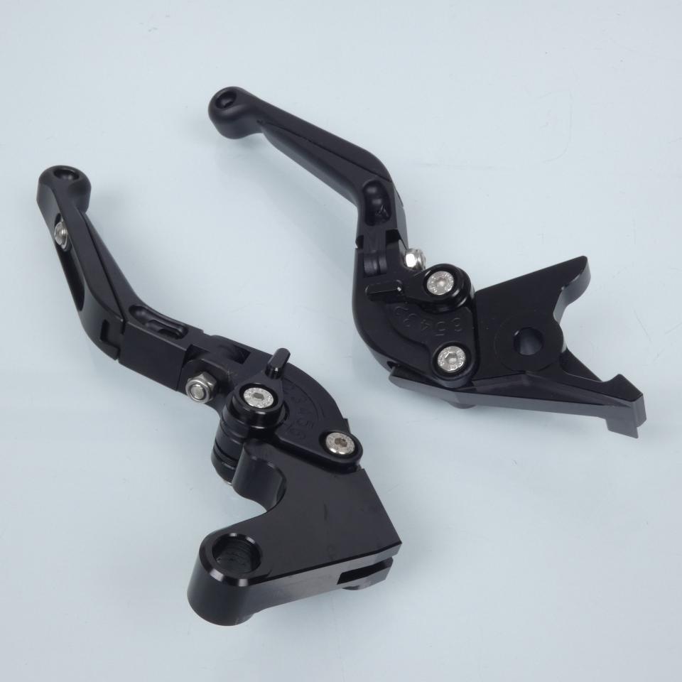 Levier Sifam pour moto Yamaha 1000 YZF R1 1999 à 2001 alu CNC noir / paire Neuf