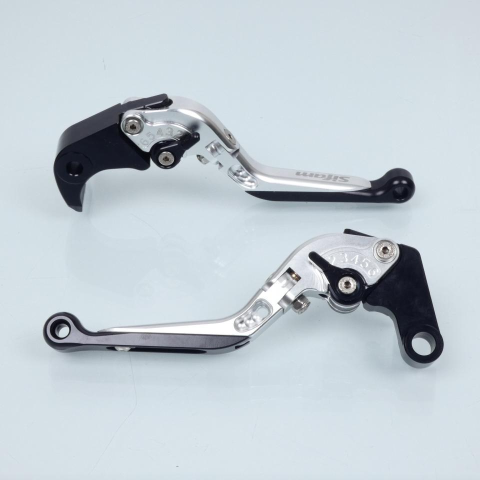 Levier frein droit Sifam pour Moto BMW 1000 S Rr 2009 à 2014 alu CNC noir / paire Neuf