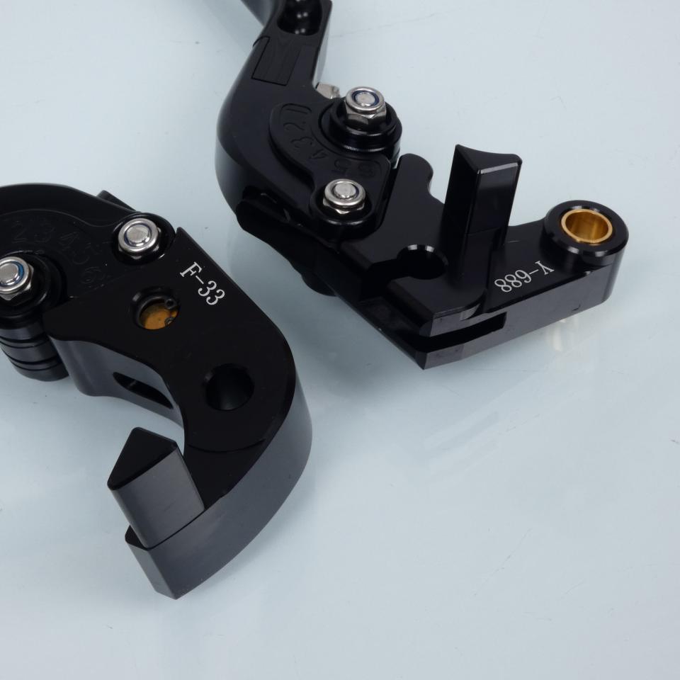 Levier frein droit Sifam pour Moto Honda 1000 Cbr Rr Fireblade 2008 à 2015 alu CNC noir / paire Neuf