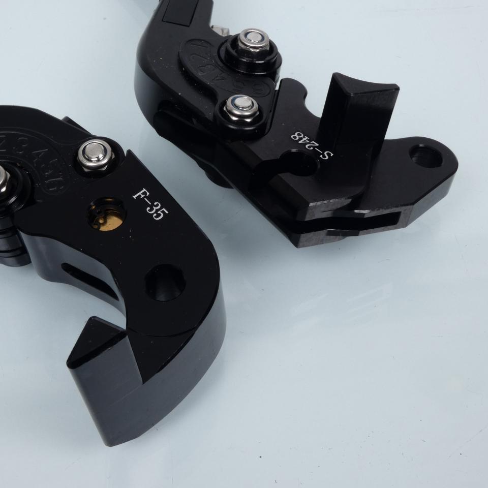 Levier frein droit Sifam pour Moto Suzuki 750 Gsx-R 2004 à 2005 alu CNC noir / paire Neuf