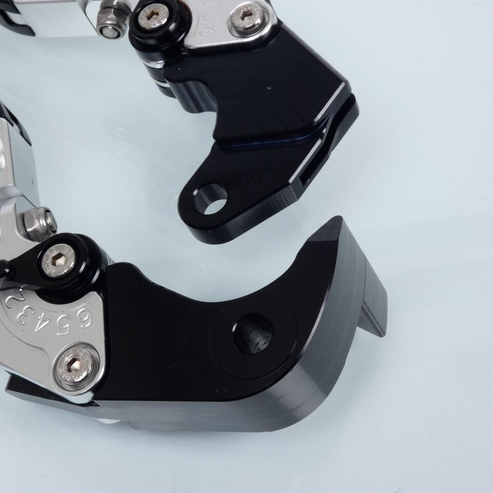 Levier frein droit Sifam pour Moto Suzuki 750 Gsx-R 2004 à 2005 alu CNC noir et gris / paire Neuf