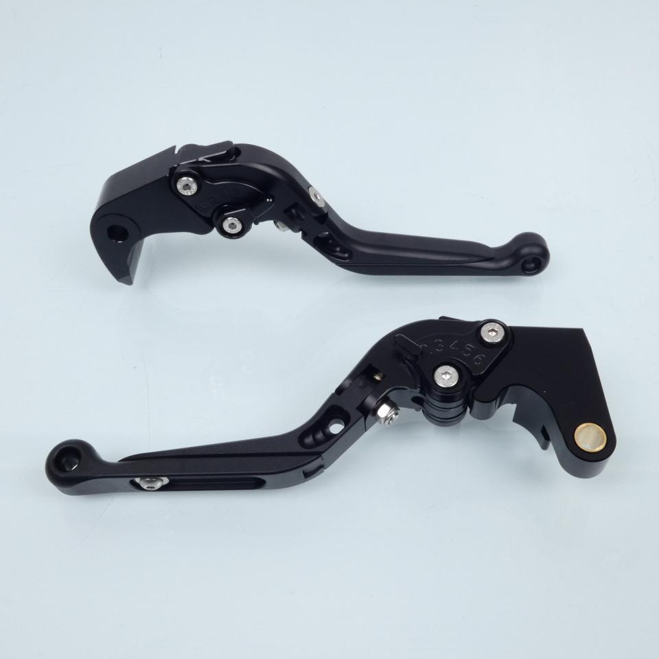 Levier frein droit Myra pour Moto Suzuki 750 Gsx-R 2006 à 2010 alu CNC noir / paire Neuf