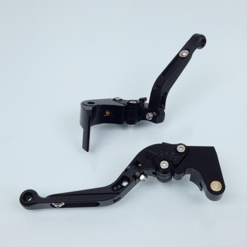 Levier frein droit Myra pour Moto Suzuki 750 Gsx-R 2006 à 2010 alu CNC noir / paire Neuf