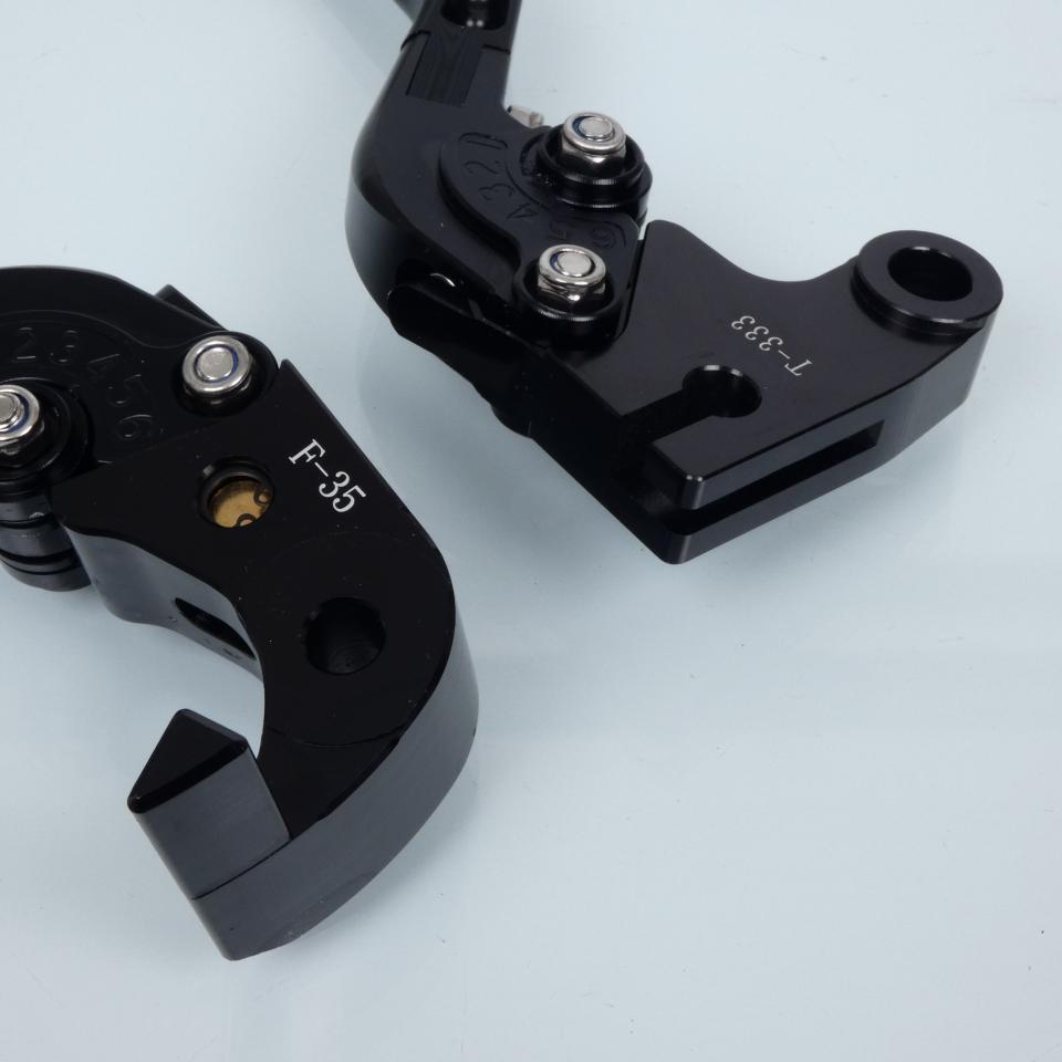 Levier frein droit Sifam pour Moto Triumph 675 Daytona 2006 à 2008 alu CNC noir / paire Neuf
