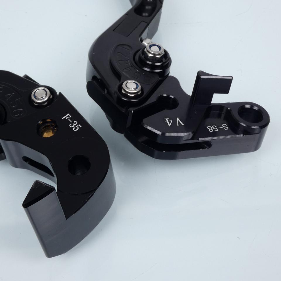 Levier frein droit Sifam pour Moto Suzuki 750 Gsx-R 2011 à 2017 alu CNC noir / paire Neuf