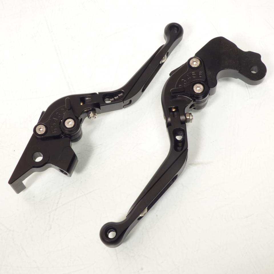 Levier frein droit Myra pour Moto Moto Guzzi 750 Breva Ie 2004 à 2009 alu CNC noir / paire Neuf