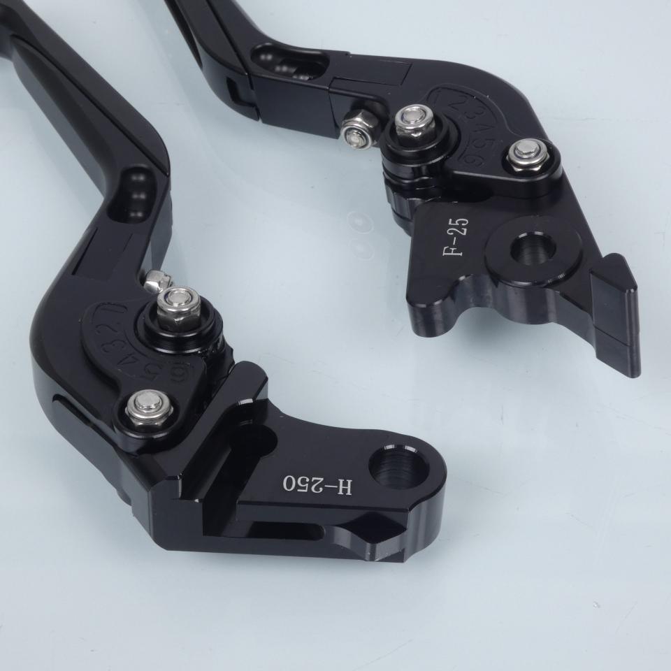 Levier frein droit Myra pour Moto Honda 500 CB X ABS 2013 à 2021 alu CNC noir / paire Neuf