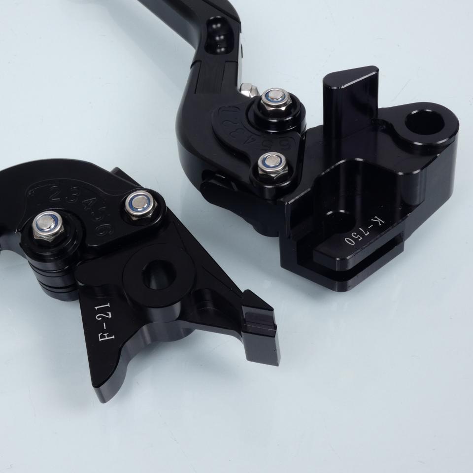 Levier frein droit Myra pour Moto Kawasaki 650 Er-6 F Sans Abs 2017 à 2020 alu CNC noir / paire Neuf