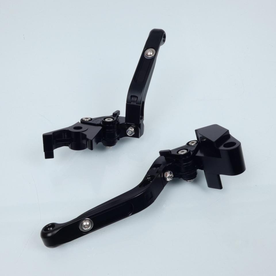 Levier frein droit Myra pour Moto Kawasaki 650 Er-6 F Sans Abs 2017 à 2020 alu CNC noir / paire Neuf