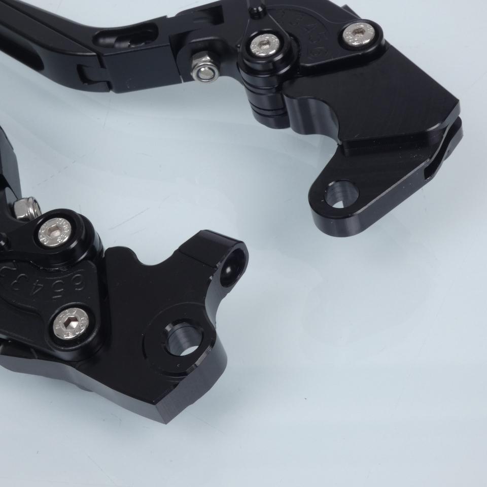 Levier Sifam pour moto Yamaha 125 YZF-R 2008 à 2015 alu CNC noir / paire Neuf