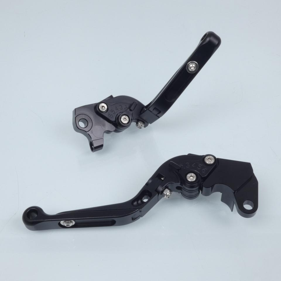 Levier Sifam pour moto Yamaha 125 YZF-R 2008 à 2015 alu CNC noir / paire Neuf