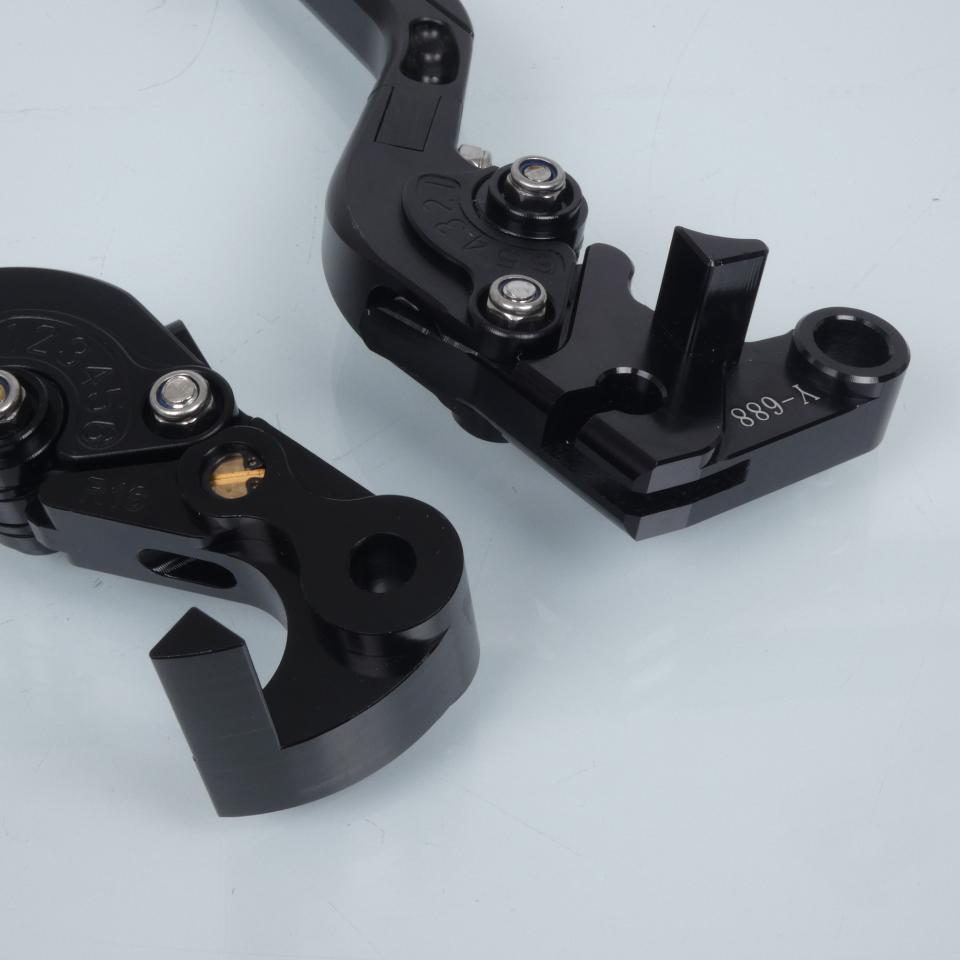 Levier Sifam pour moto Yamaha 1000 YZF R1 2015 à 2020 alu CNC noir / paire Neuf