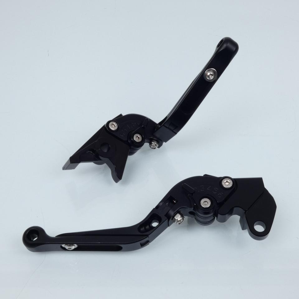 Levier frein droit Sifam pour Moto Yamaha 1100 BT Bulldog 2003 à 2006 alu CNC noir / paire Neuf