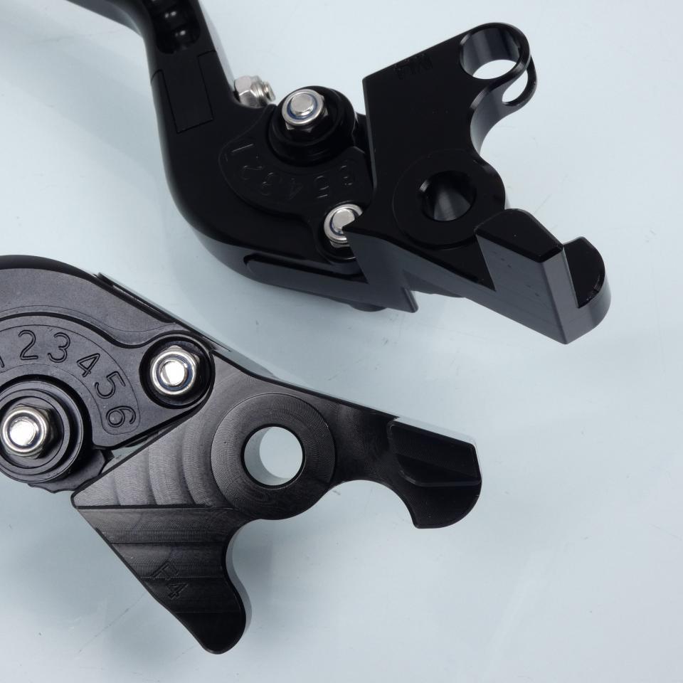 Levier frein droit Myra pour Moto MV Agusta 750 F4 1999 à 2003 alu CNC noir / paire Neuf