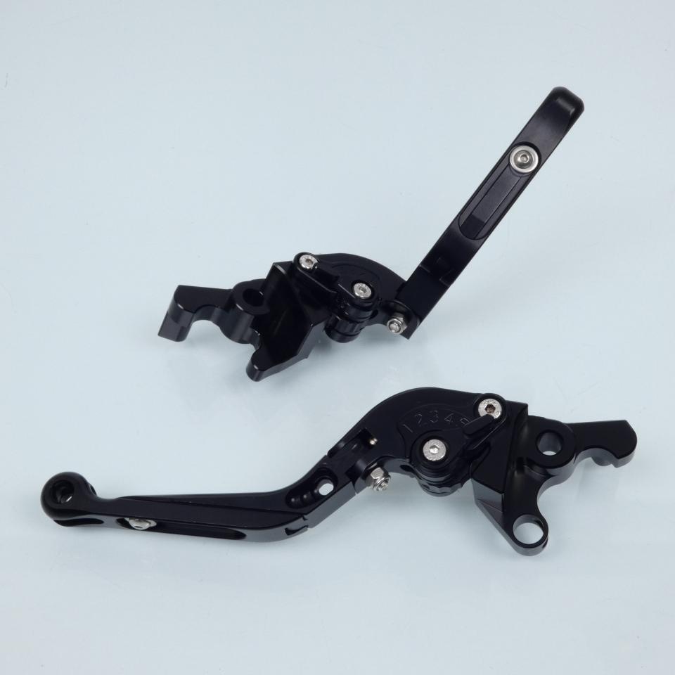 Levier frein droit Myra pour Moto MV Agusta 750 F4 1999 à 2003 alu CNC noir / paire Neuf