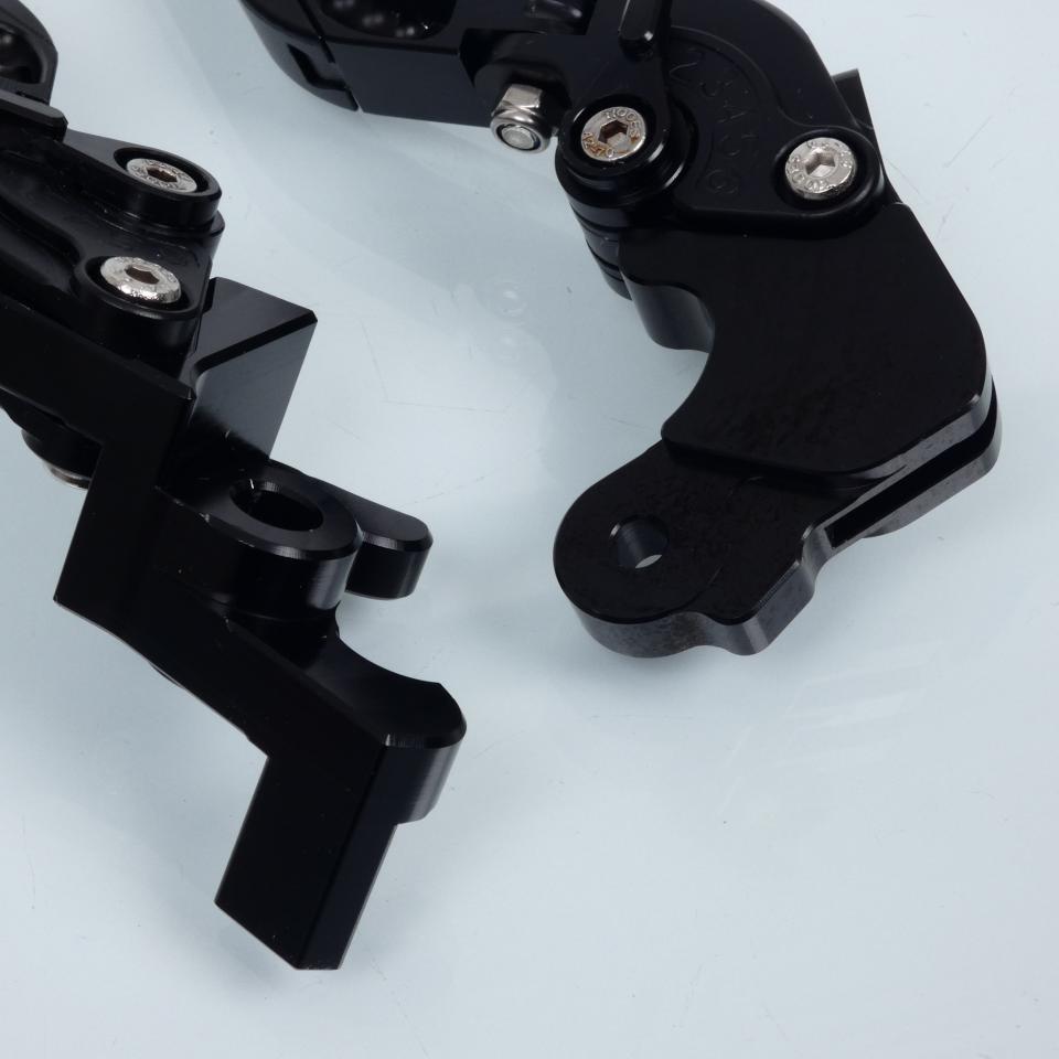 Levier frein droit Sifam pour Moto MV Agusta 675 Brutale 2014 à 2016 alu CNC noir / paire Neuf