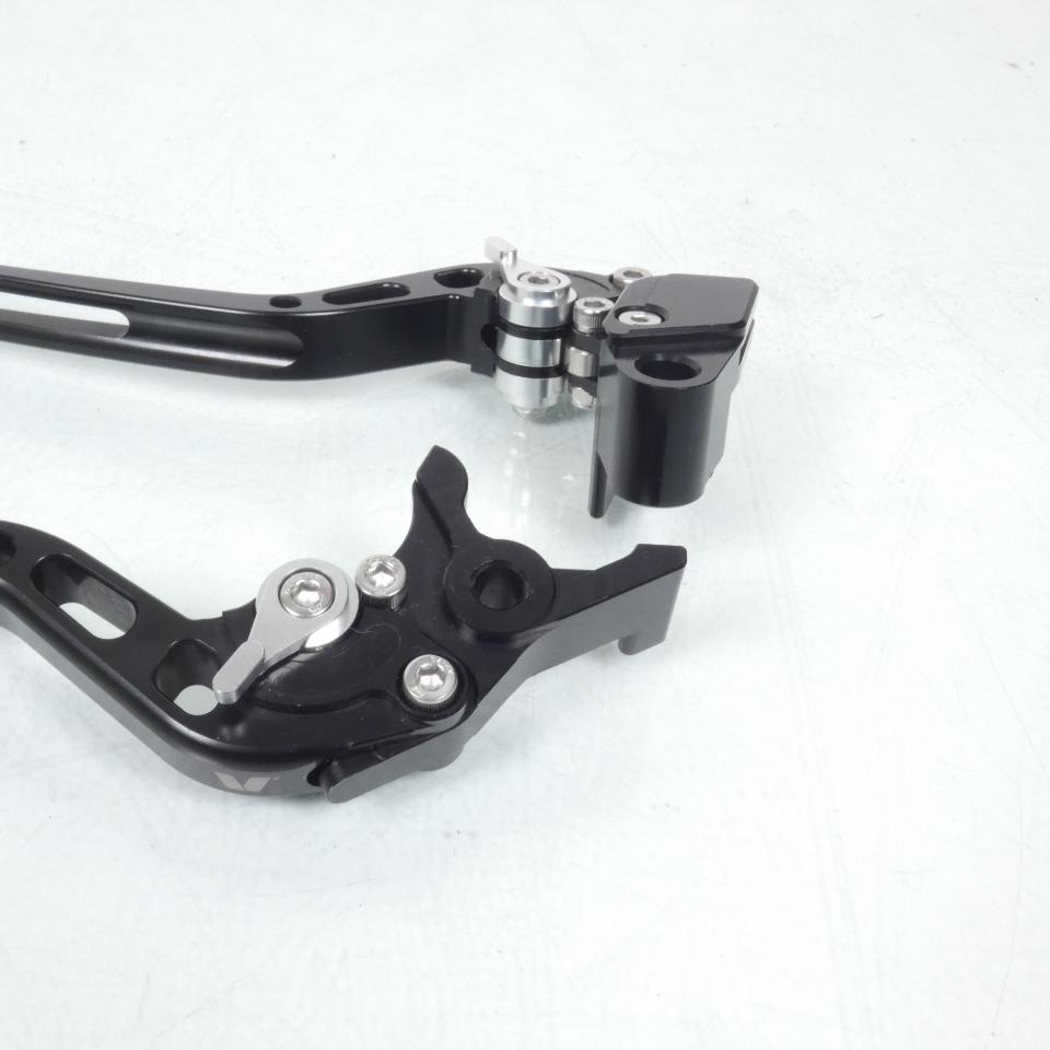 Paire Levier alu noir 175mm frein embrayage Vicma pour moto Kawasaki 650 Er-6