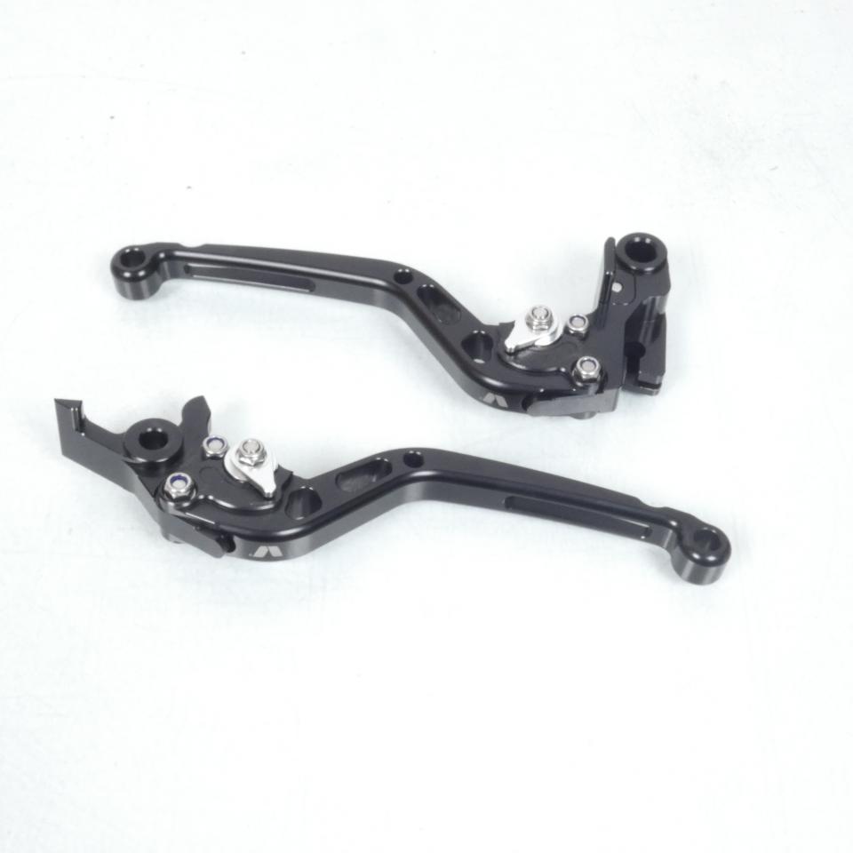 Paire Levier alu noir 175mm frein embrayage Vicma pour moto Kawasaki 650 Er-6