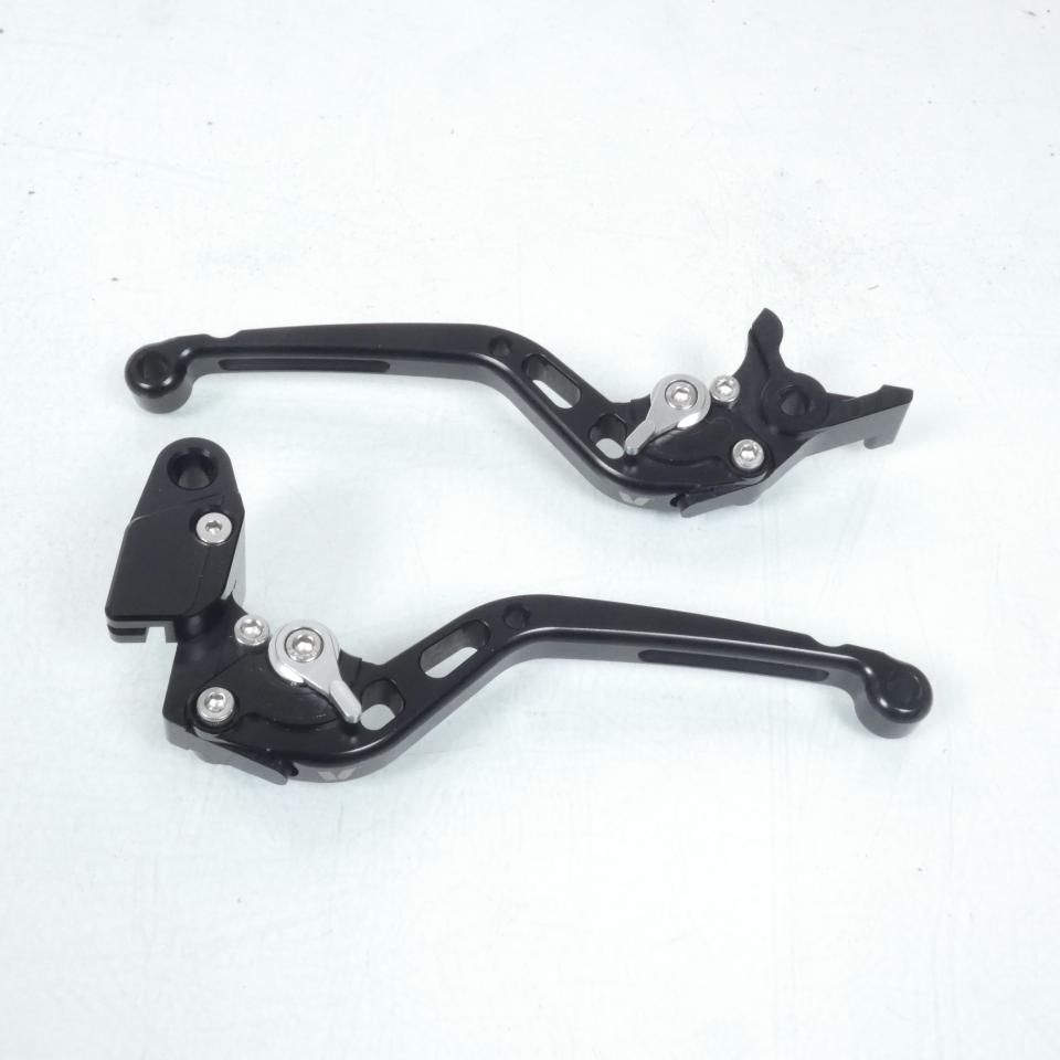 Paire Levier alu noir 175mm frein embrayage Vicma pour moto Kawasaki 650 Er-6
