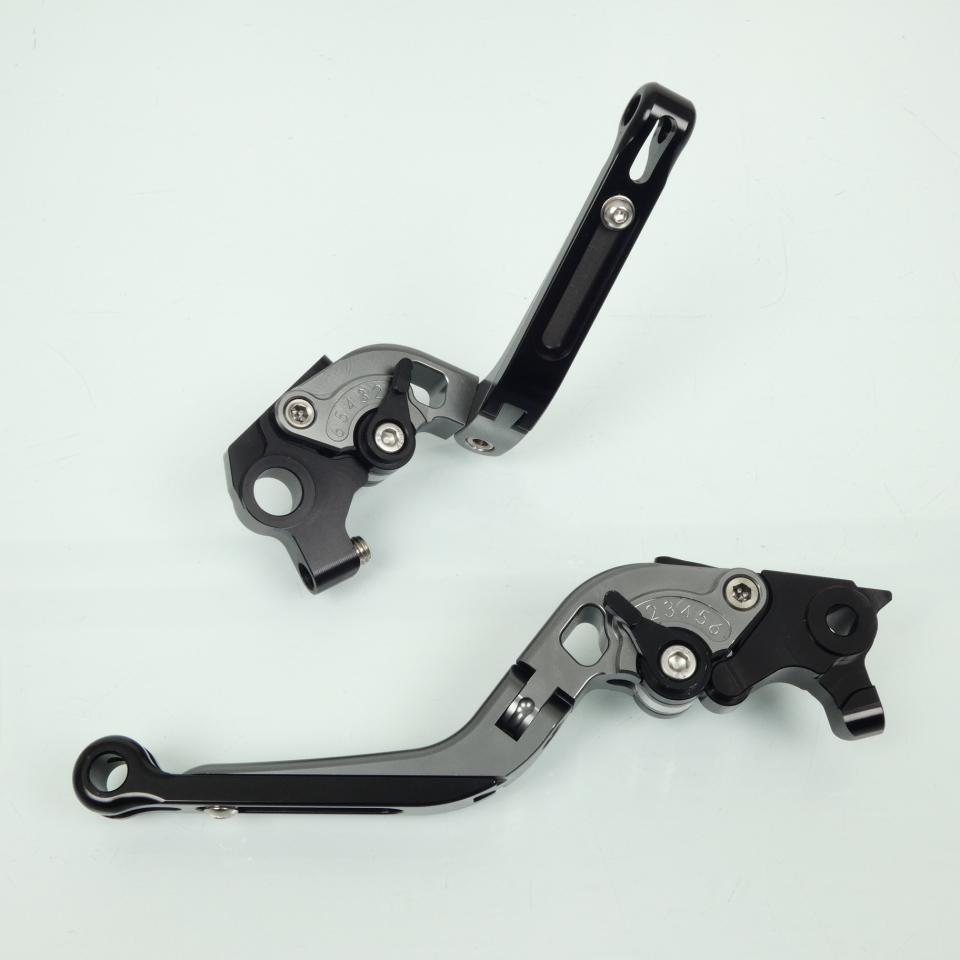 Levier frein embrayage pour moto KTM 690 Duke 2014 à 2017 alu gris / noir Neuf