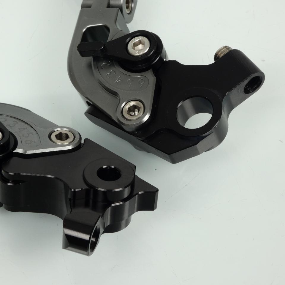 Levier frein embrayage pour moto KTM 690 Duke 2014 à 2017 alu gris / noir Neuf